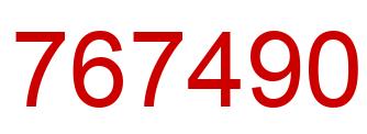 Number 767490 red image