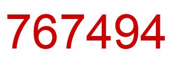 Número 767494 imagen rojo