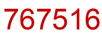 Number 767516 red image