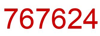 Number 767624 red image