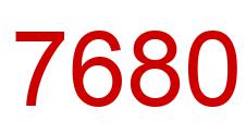 Number 7680 red image