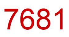 Number 7681 red image