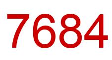 Number 7684 red image