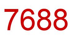 Number 7688 red image
