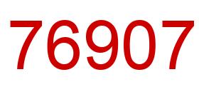 Number 76907 red image
