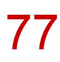Number 77 red image