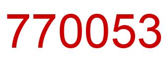 Number 770053 red image