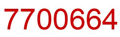 Number 7700664 red image
