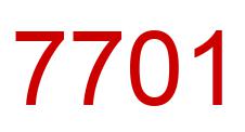 Number 7701 red image