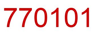 Número 770101 imagen rojo