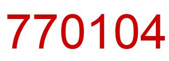 Número 770104 imagen rojo