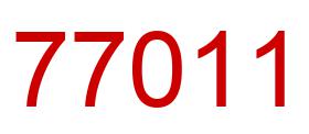 Number 77011 red image