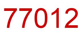 Number 77012 red image