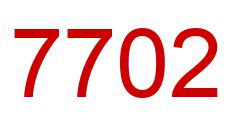 Number 7702 red image