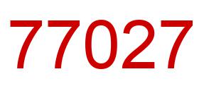 Number 77027 red image