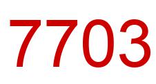 Number 7703 red image