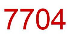 Number 7704 red image