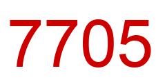 Number 7705 red image