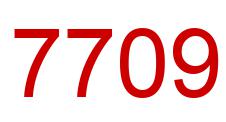 Number 7709 red image