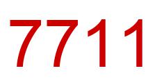 Número 7711 imagen rojo