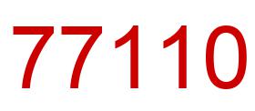 Number 77110 red image