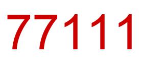 Number 77111 red image