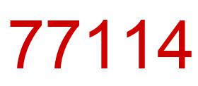 Number 77114 red image