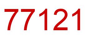 Number 77121 red image