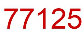 Number 77125 red image