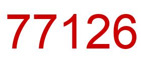 Number 77126 red image