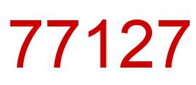 Number 77127 red image