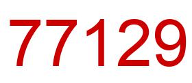 Number 77129 red image