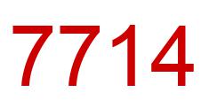 Number 7714 red image