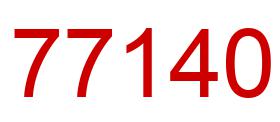 Number 77140 red image