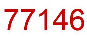 Number 77146 red image