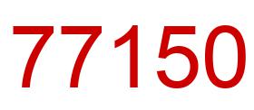 Number 77150 red image