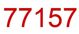 Number 77157 red image