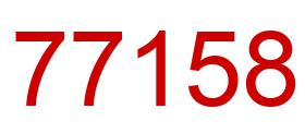 Number 77158 red image