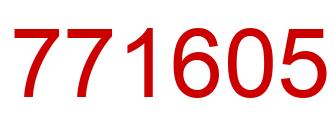 Number 771605 red image