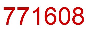 Número 771608 imagen rojo