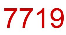 Number 7719 red image
