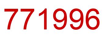 Number 771996 red image