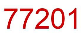 Number 77201 red image
