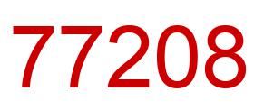 Number 77208 red image
