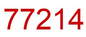 Number 77214 red image