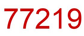 Number 77219 red image
