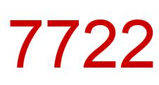 Number 7722 red image