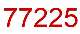 Number 77225 red image