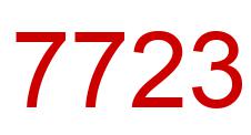 Number 7723 red image