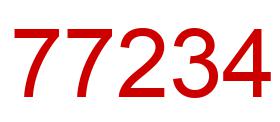 Number 77234 red image